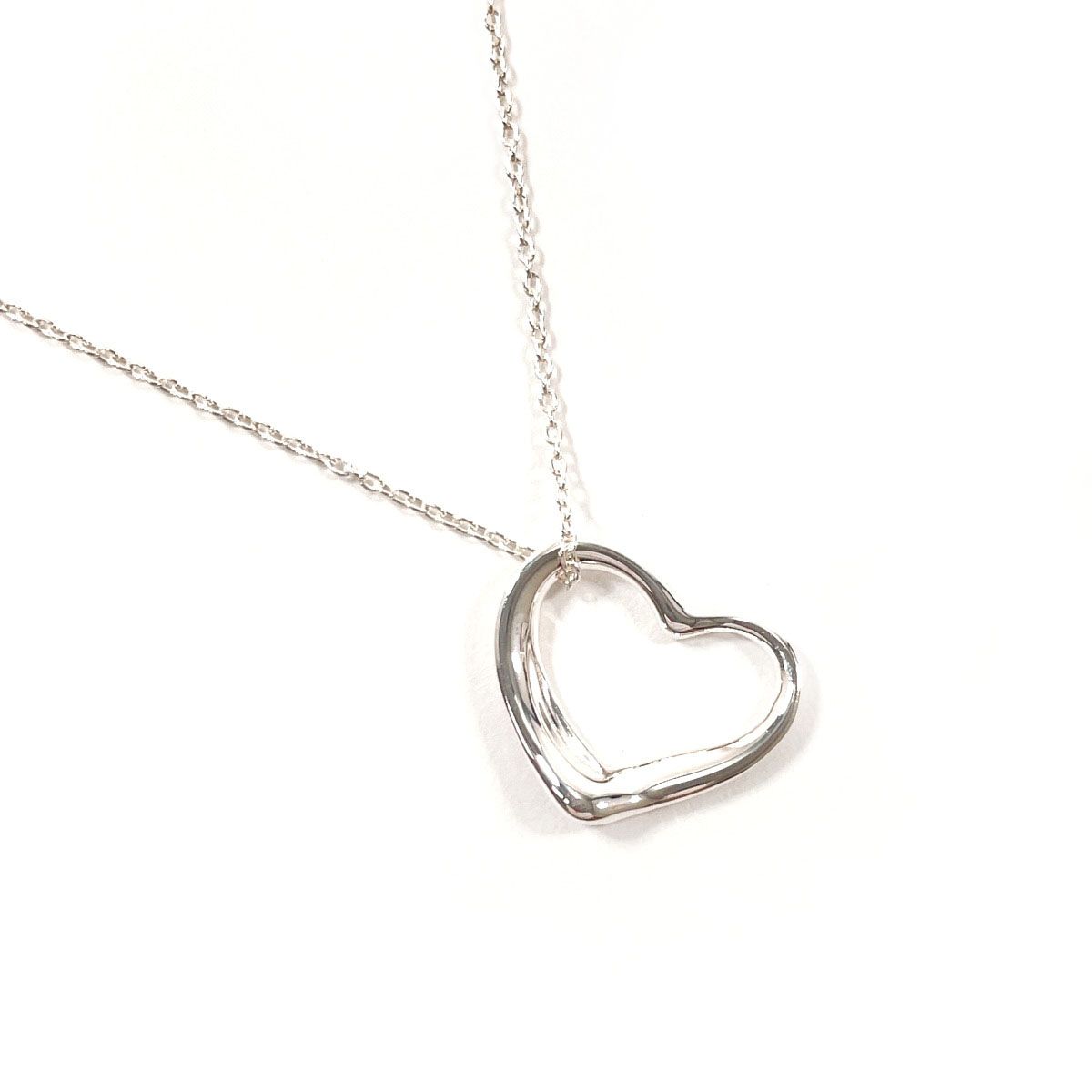 ティファニー ネックレス オープンハート エルサペレッティ  シルバー