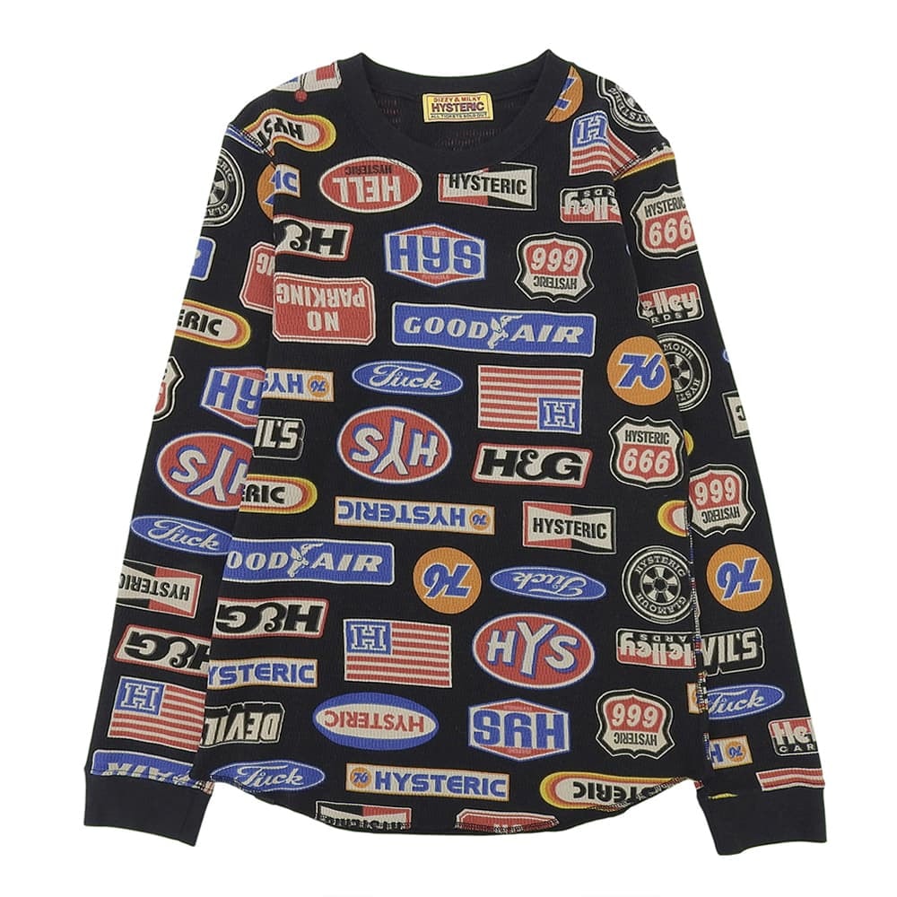 ヒステリックグラマー HYSTERIC MOTOR柄 Tシャツ トップス レディース ブラック FREE 01233CL05 FREE