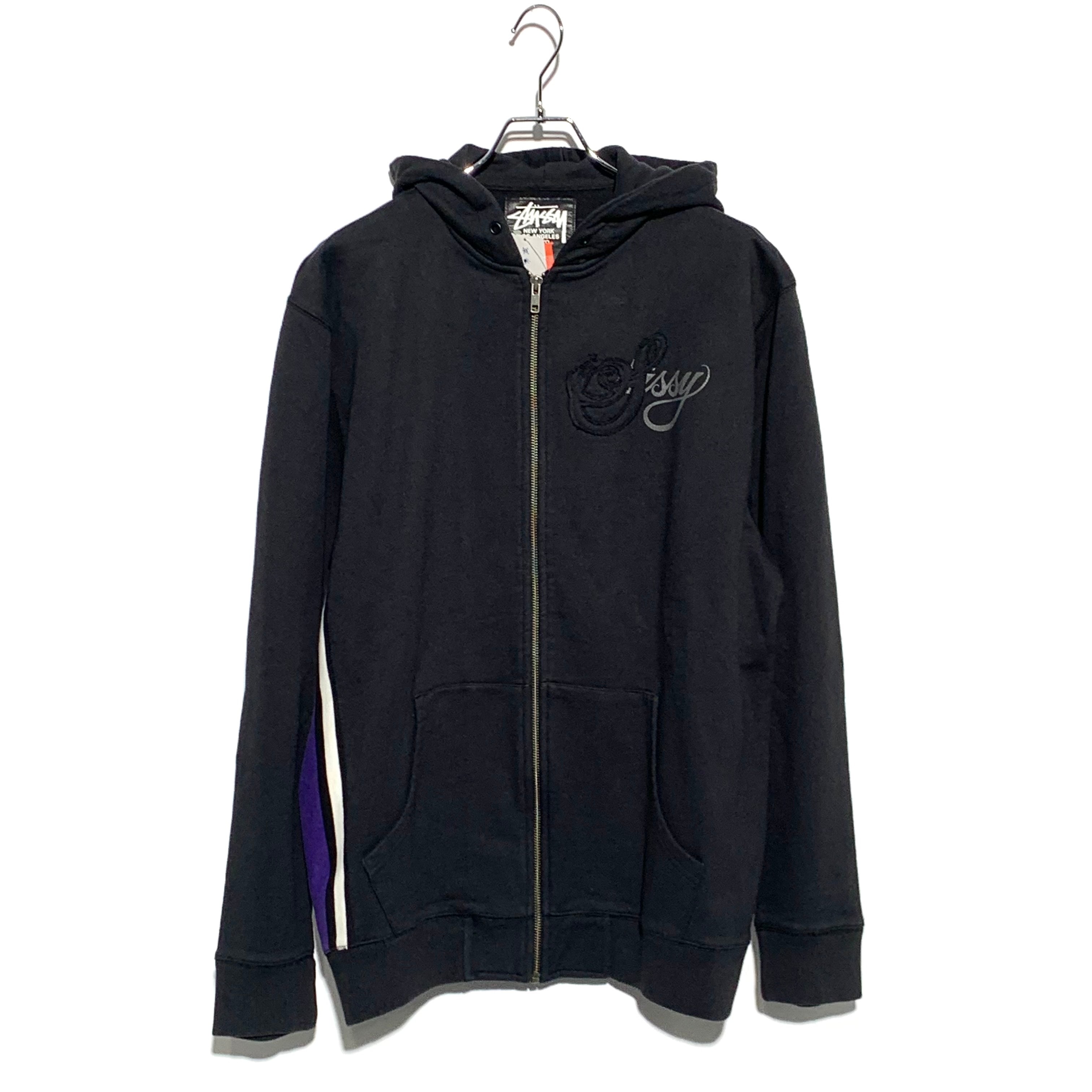 STUSSY side line zip hoodie Black