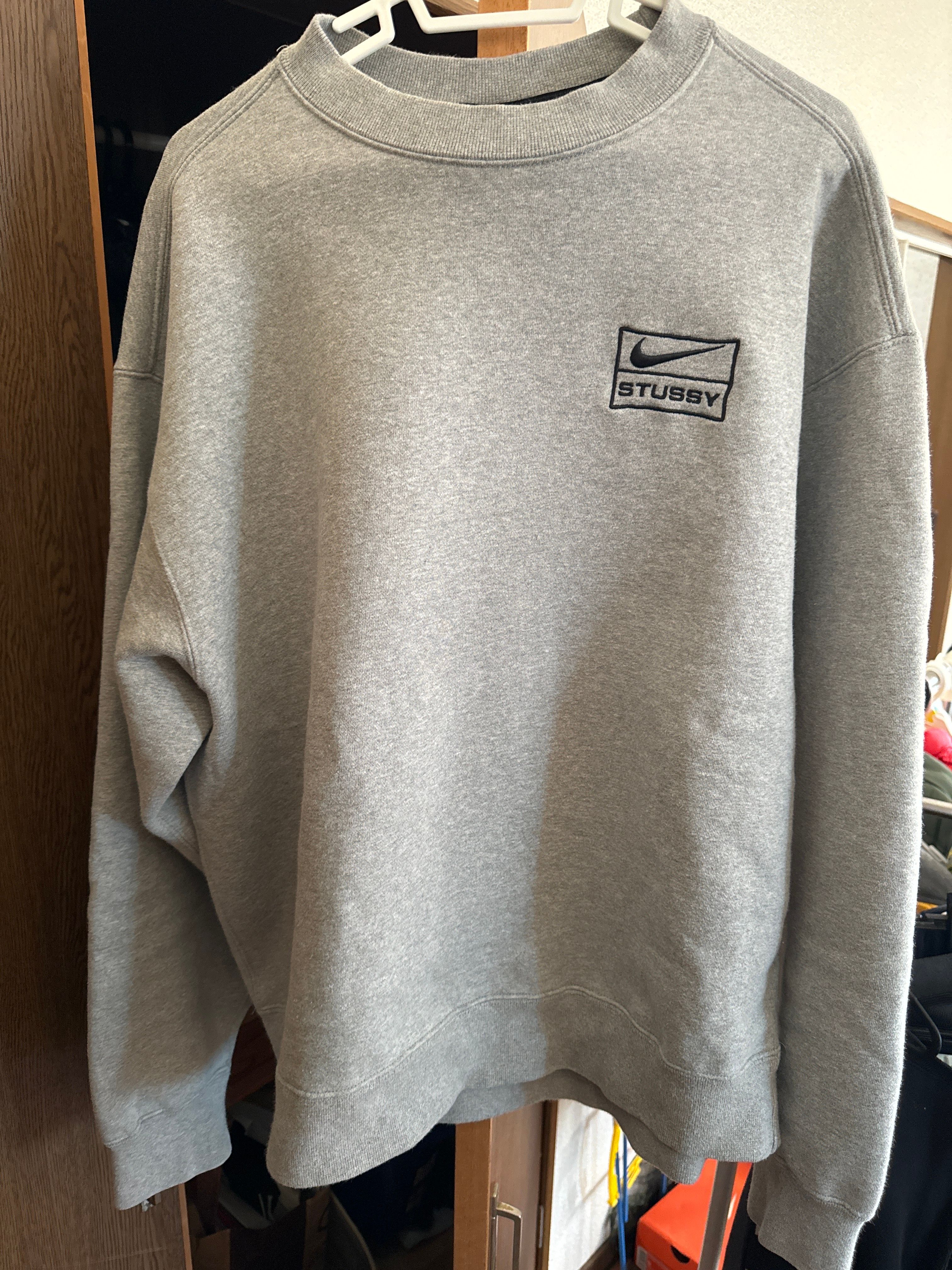 Stussy x Nike Fleece Crew (US Size) "Grey" DO9337-063