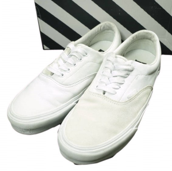 Engineered Garments x VANS VAULT エンジニアードガーメンツ ヴァンズ ボルト 別注 ERA GORE VLT LX クレイジーパターン エラ US8.5(26.5cm) WHITE サイドゴア スリッポン スニーカー シューズ