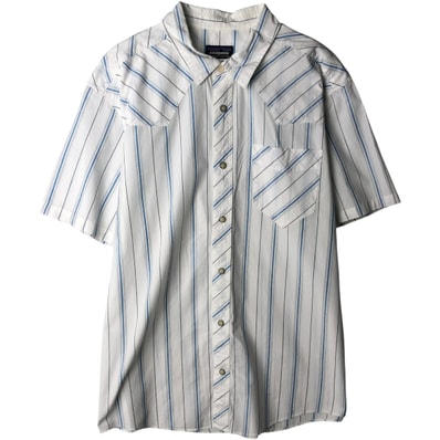 古着 パタゴニア Patagonia ORGANIC COTTON オーガニックコットン 54015SP11 ストライプ柄 半袖 ウエスタンシャツ メンズL相当/eaa645337