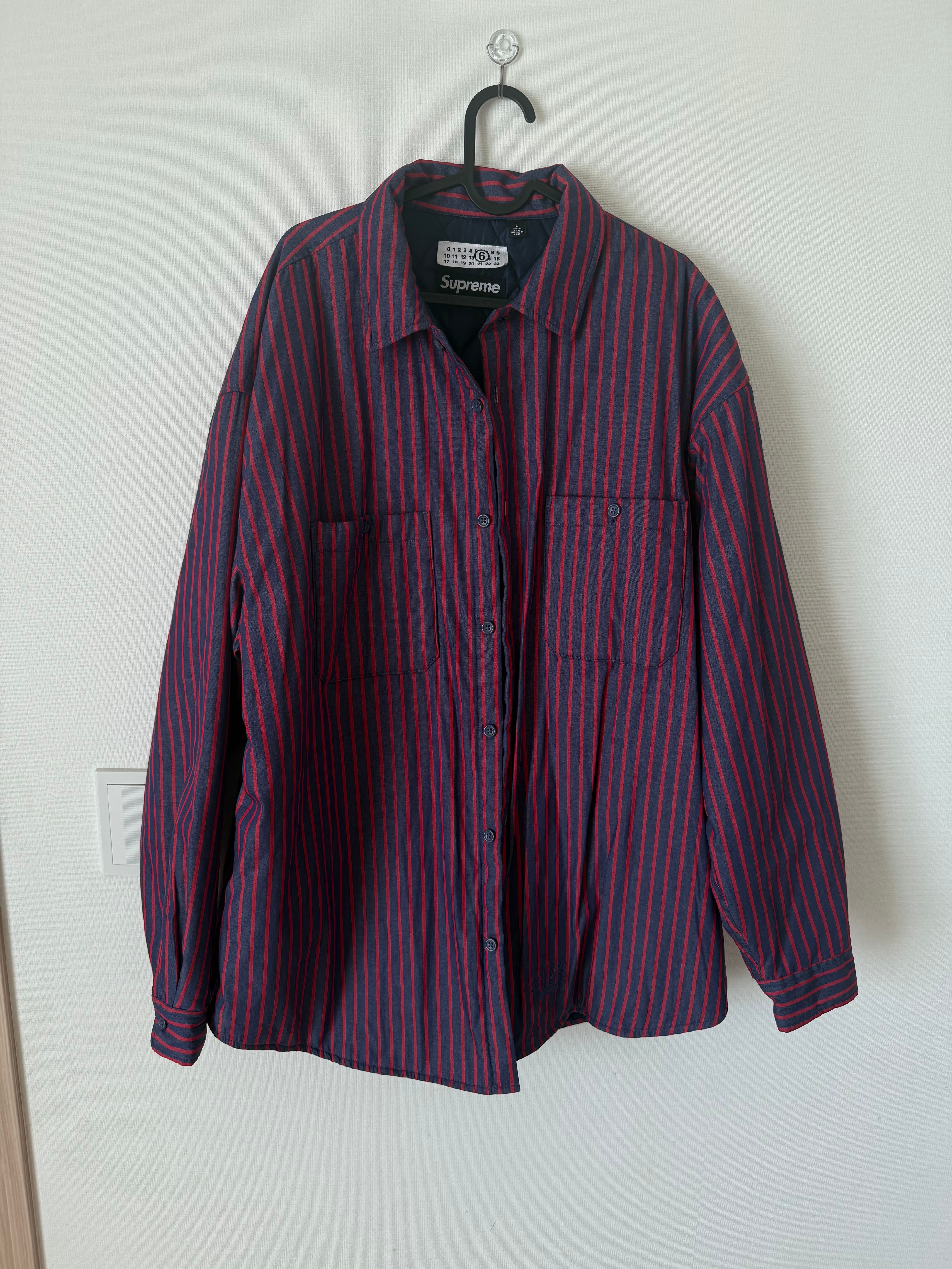 Supreme x MM6 Maison Margiela Padded Shirt "Stripe"