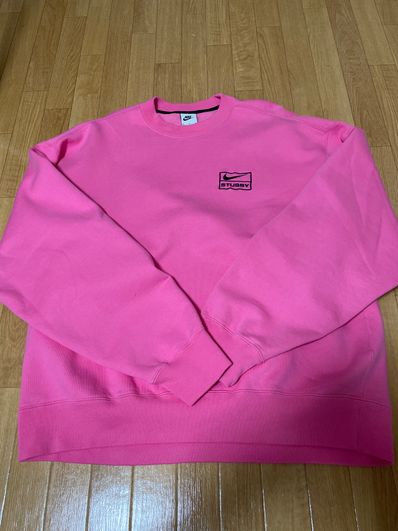 Stussy × Nike NRG Washed Fleece Crew (US Size) "Pink" DO5310-670