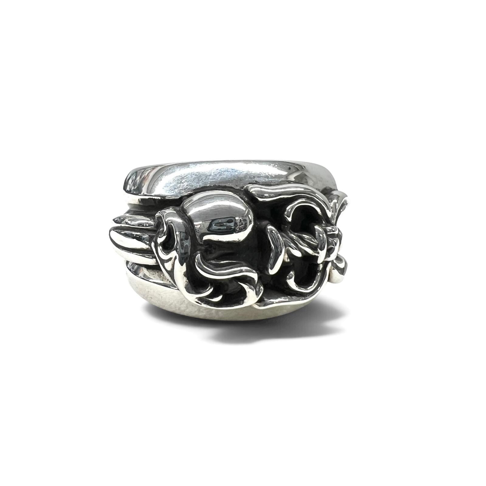 CHROME HEARTS 極美品 クロムハーツ DAGGER HEART ダガーハート リング インボイス・袋付属 指輪 約JP25号 ロゴ ジュエリー アクセサリー クロム Aランク 中古 鑑定済 クロムリング