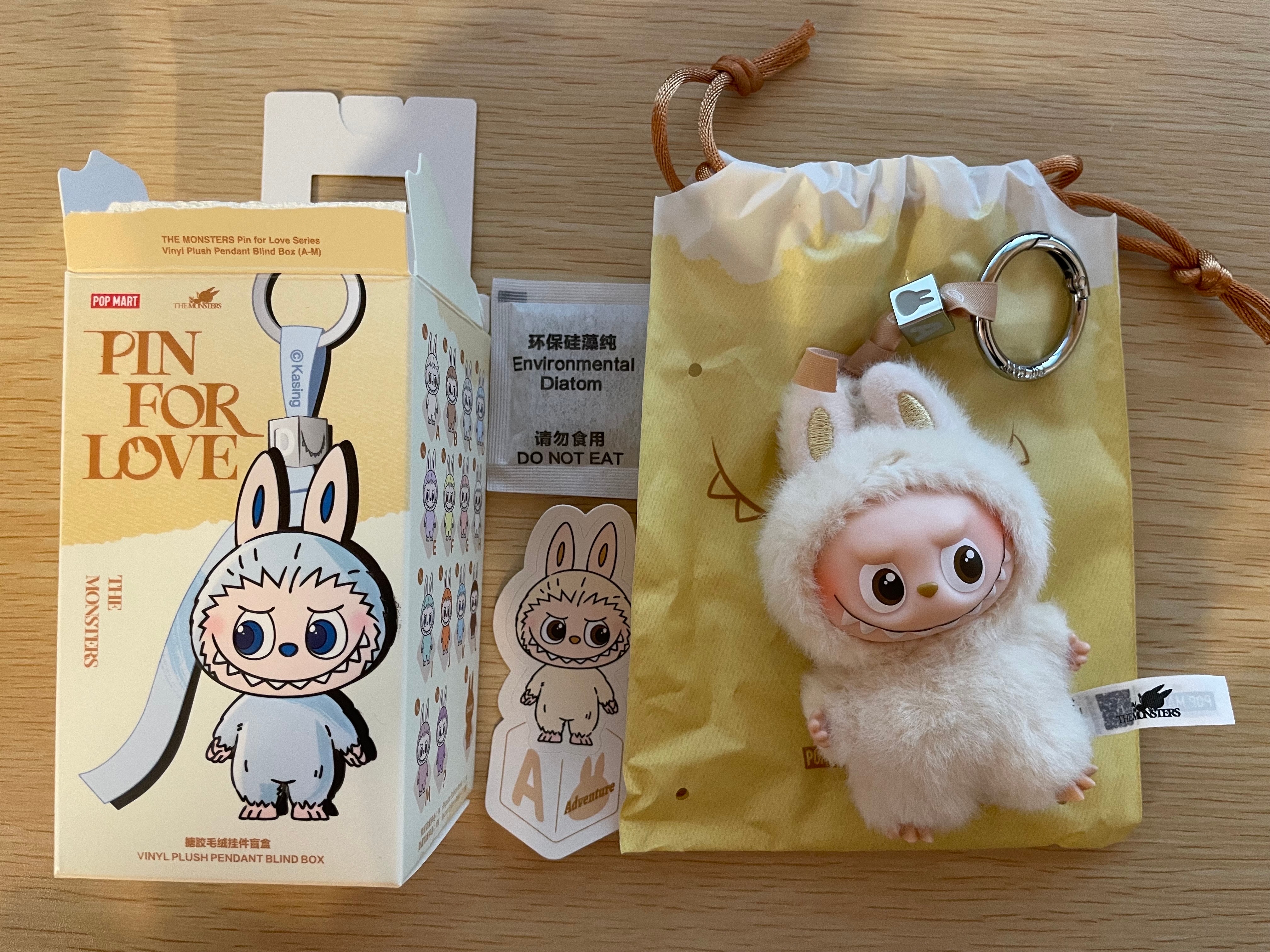 POP MART THE MONSTERS (LABUBU) Pin for Love Series-Vinyl Plush Pendant (A-M) A