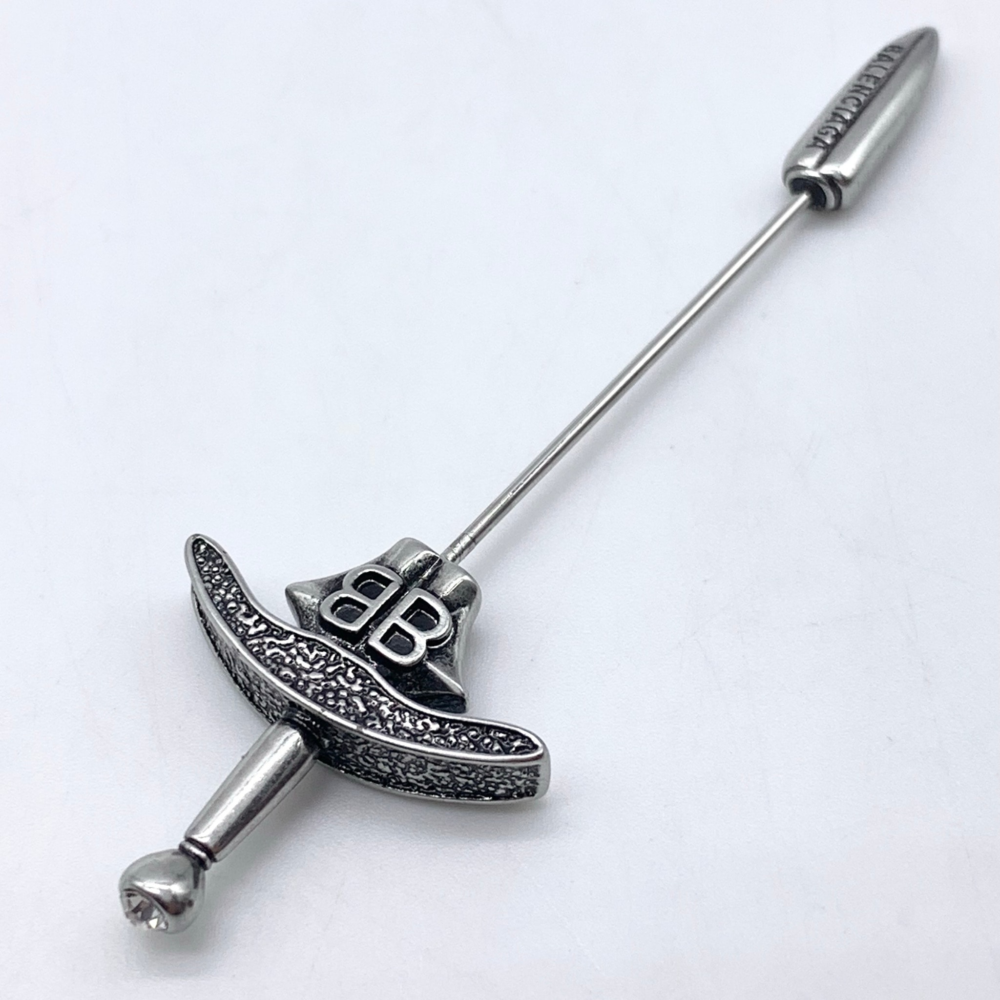 BALENCIAGA Goth Sword Brooch "Antique Silver"
