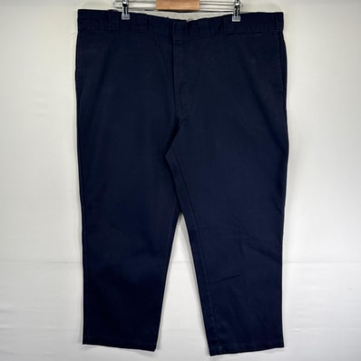 古着 ディッキーズ Dickies パンツ ワークパンツ チノパン 874 ストレート ジッパーフライ 大きいサイズ w46 L30 ネイビー系 メンズ