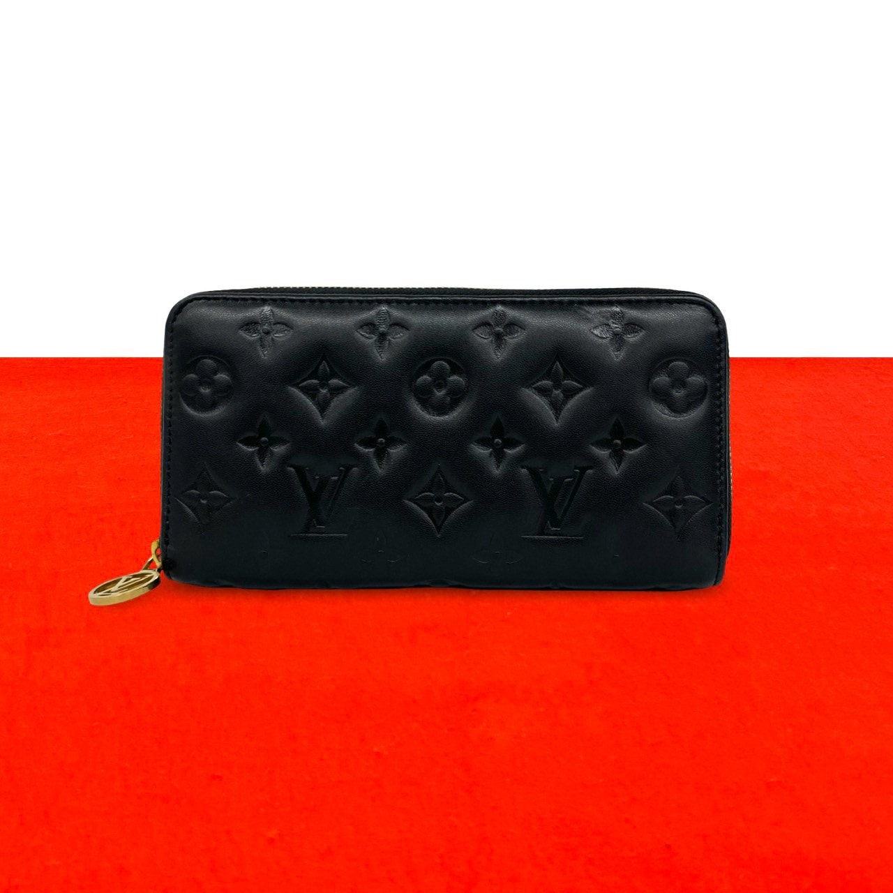 LOUIS VUITTON ルイヴィトン ジッピー ウォレット クッサン モノグラム アンプラント レザー 長財布 ブラック
 33688