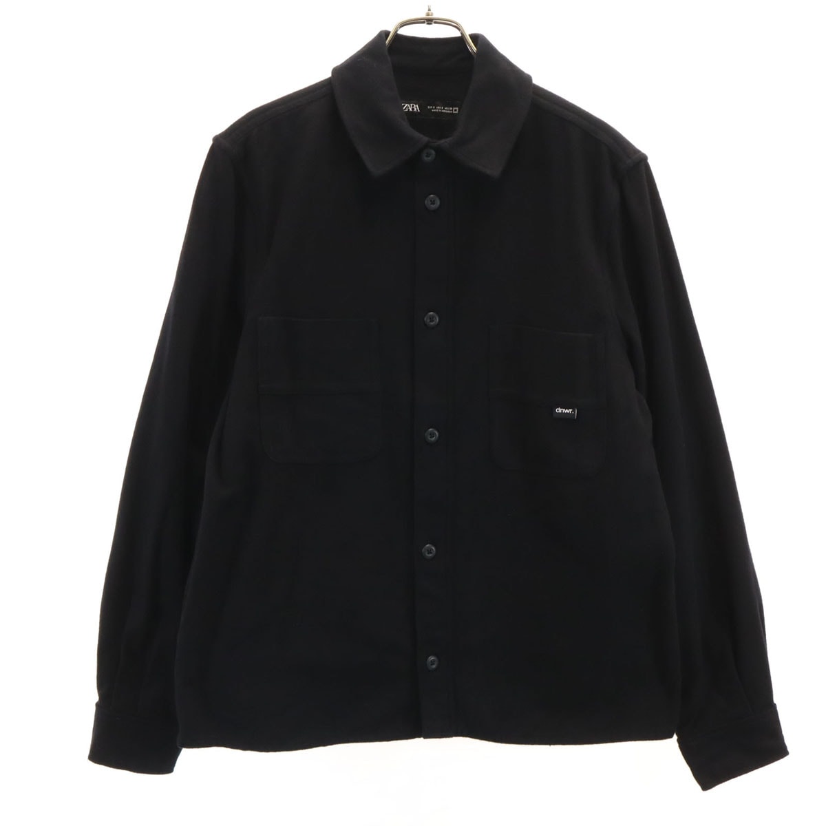 ZARA ザラ 長袖 ネルシャツ S ブラック