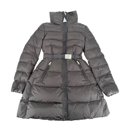 MONCLER モンクレール ダウンジャケット ACCENTEUR GIUBBOTTO ダウンコート アウター ロング アパレル 服 00サイズ グレー シルバー金具 ナイロン レディース 冬 美品【中古品】