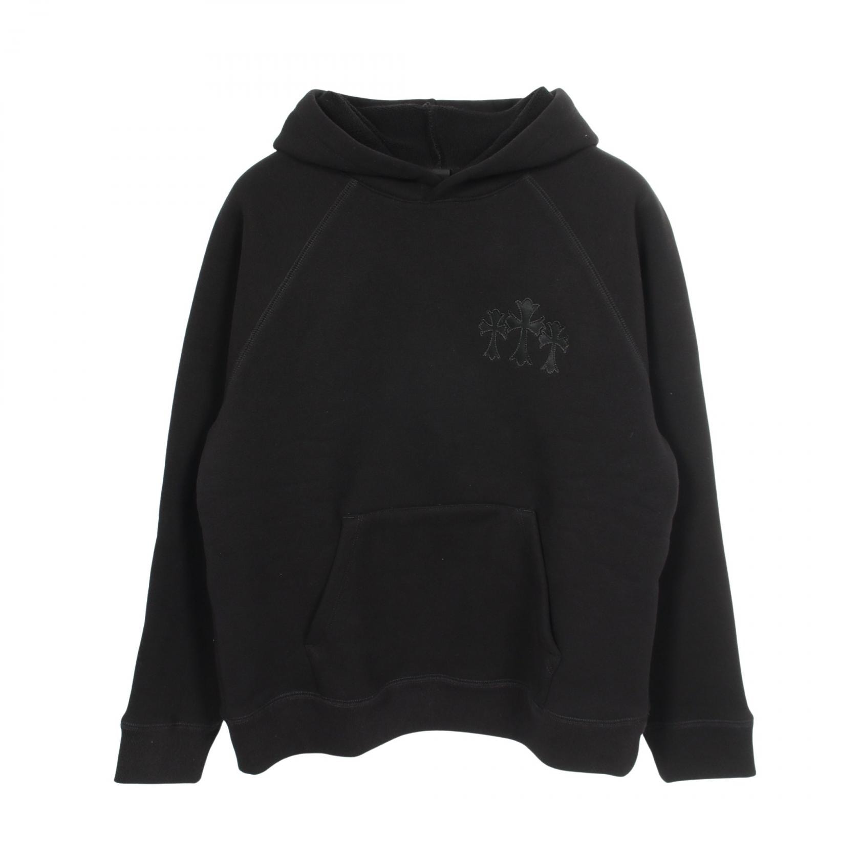 クロムハーツ CHROME HEARTS Y NOT CHロゴ パーカー 衣料品 トップス コットン メンズ ブラック系 【中古】
