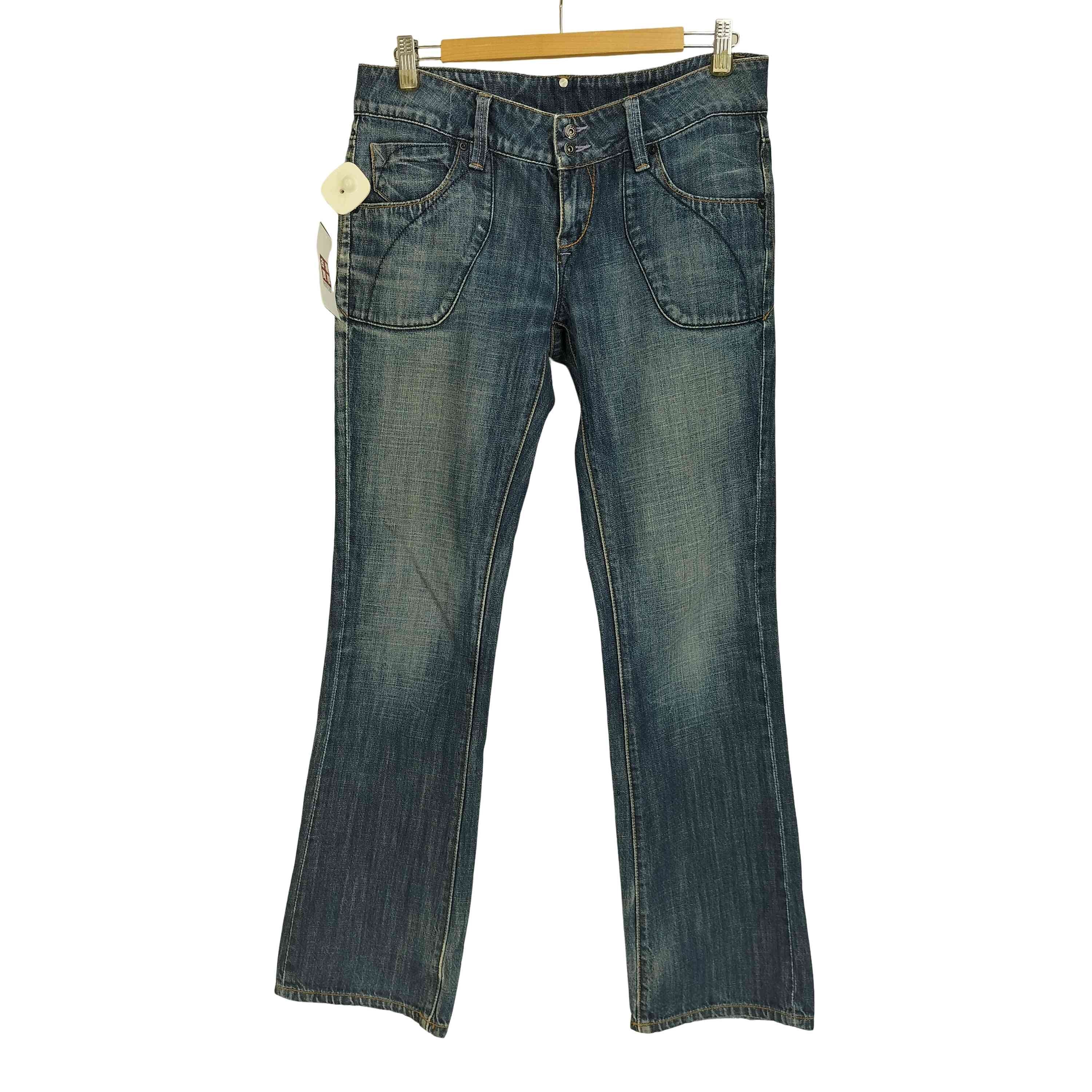 デザインステッチ デニムジッパーフライパンツ【1139660179579】