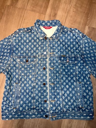 Supreme Hole Punch Denim Trucker Jacket "Blue"