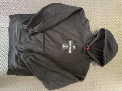 Supreme Cross Box Logo Hooded Sweatshirt "Black"