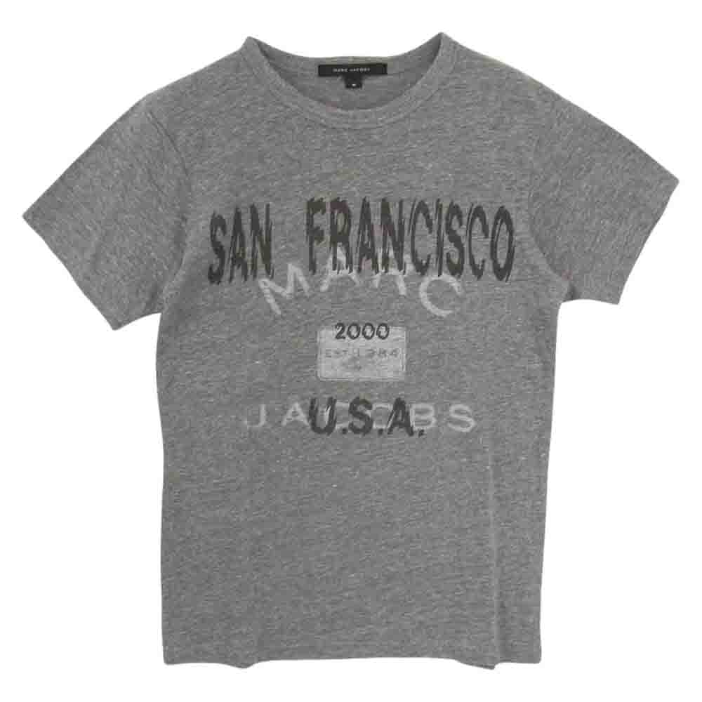 MARC JACOBS マークジェイコブス Ｔシャツ フロント プリント コットン 半袖 Tシャツ グレー系 M【中古】