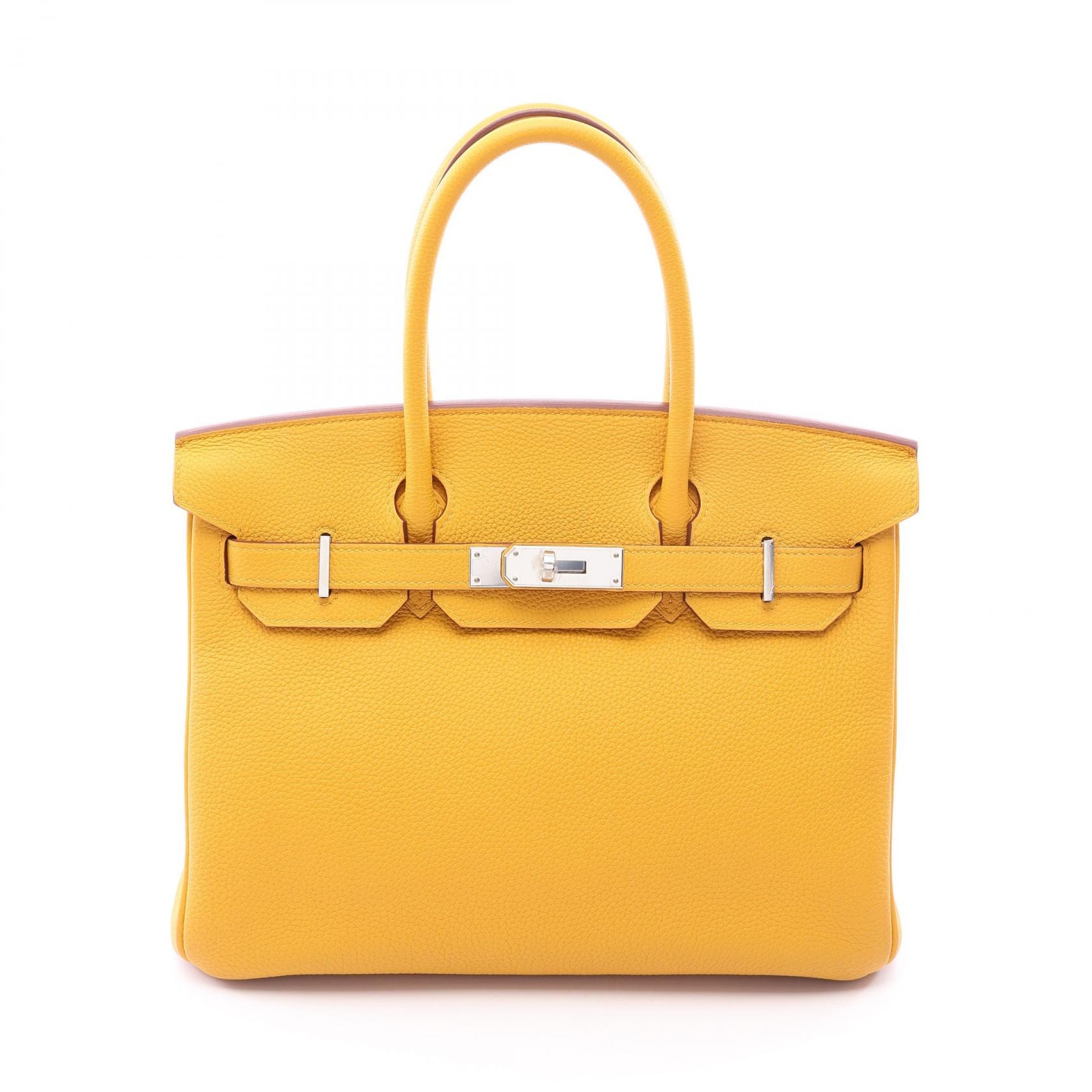 エルメス HERMES バーキン30 ジョーヌアンブル ハンドバッグ バッグ トゴ トゴ C刻印(2018年製造) レディース イエロー系 【中古】