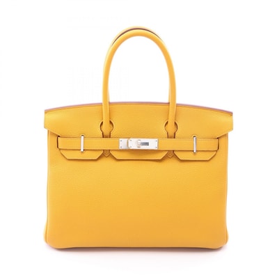 エルメス HERMES バーキン30 ジョーヌアンブル ハンドバッグ バッグ トゴ トゴ C刻印(2018年製造) レディース イエロー系 【中古】