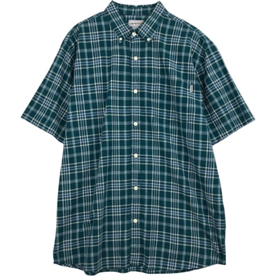 古着 カーハート Carhartt チェック柄 ボタンダウン 半袖 ワークシャツ メンズXL相当/eaa477525