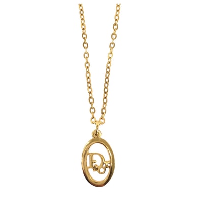 美品 Christian Dior クリスチャンディオール ヴィンテージ ゴールド メッキ ネックレス 605084 【中古】