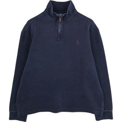 古着 ラルフローレン Ralph Lauren POLO by Ralph Lauren ハーフジップスウェットシャツ トレーナー メンズL相当/eaa621718