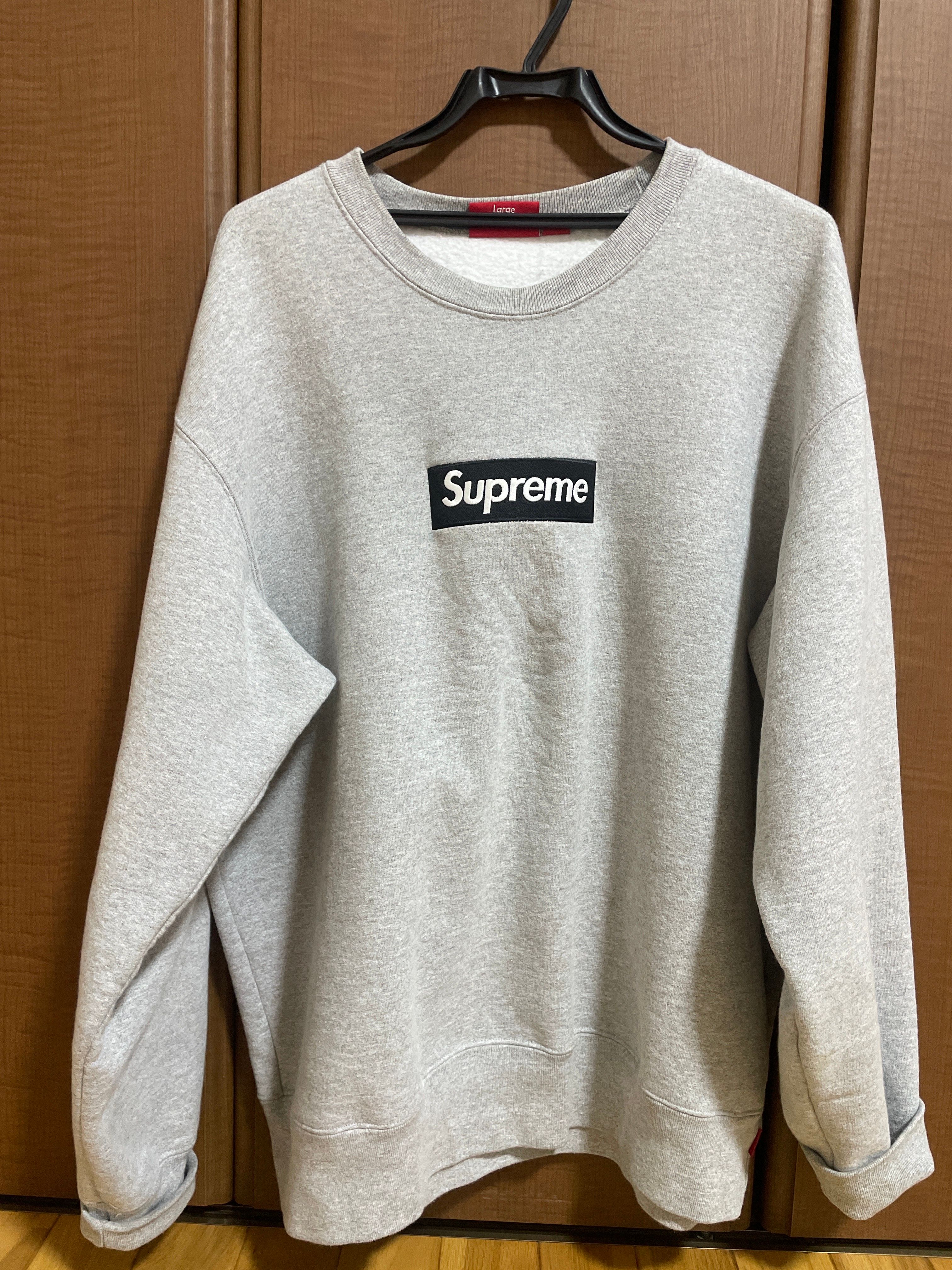 Supreme Box Logo Crewneck "Heather Grey" (22FW)