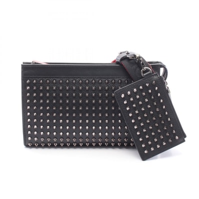 クリスチャンルブタン Christian Louboutin FUNKY クロスボディ ショルダーバッグ バッグ レザー メンズ ブラック系 3255031B078 【新品】