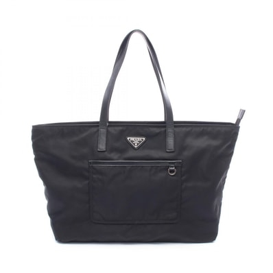 プラダ PRADA VELA トートバッグ バッグ ナイロン サフィアーノレザー レディース ブラック系 1BG052 【中古】