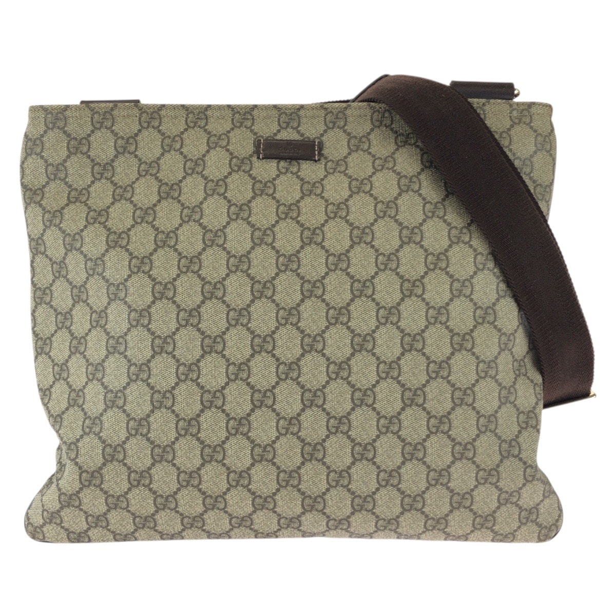 美品 GUCCI グッチ ベージュ ダークブラウン GGスプリームキャンバス ショルダーバッグ メッセンジャーバッグ 603987 【中古】