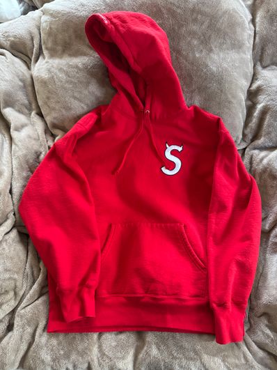 Supreme S Logo Hooded Sweatshirt "Red" (22FW)