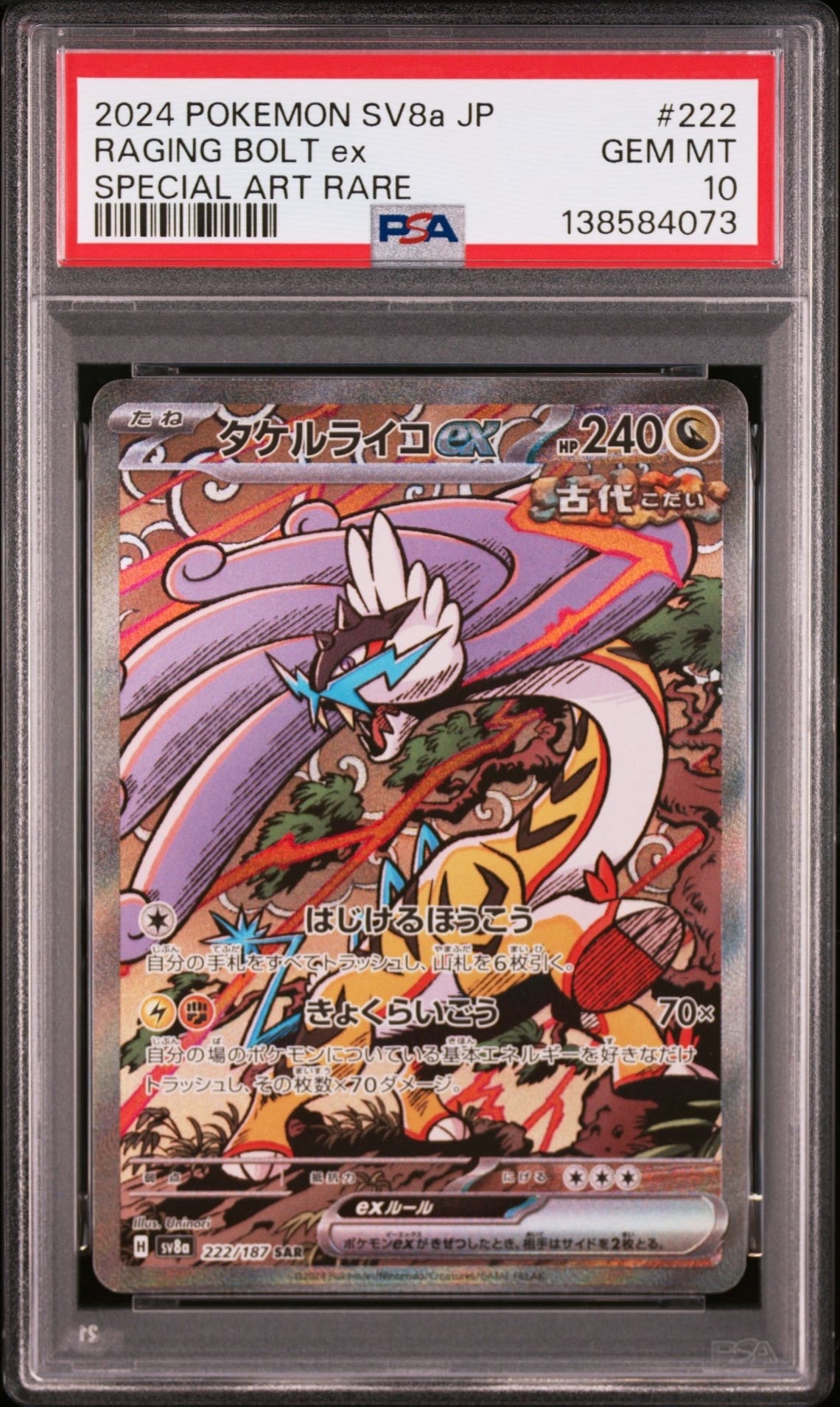 タケルライコex SAR [SV8a 222/187](ハイクラスパック「テラスタルフェスex」)