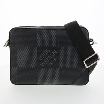 【再値下げ】 LOUIS VUITTON ルイ・ヴィトン トリオメッセンジャー ダミエグラフィット ショルダーバッグ N50017 キャンバス ブラック グレー メンズ【中古】