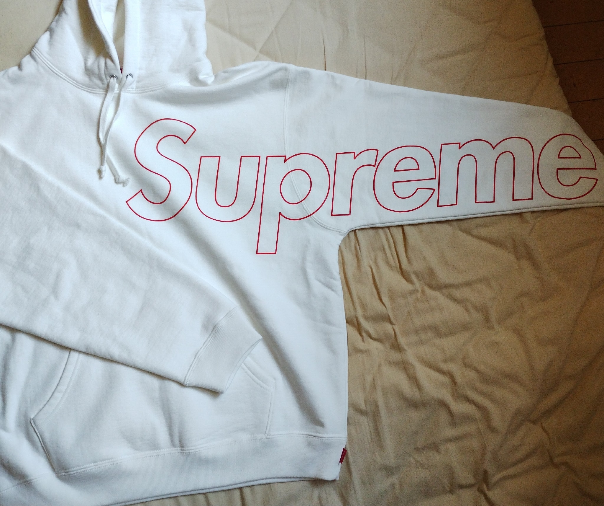 Supreme Reflective Hooded Sweatshirt "White"