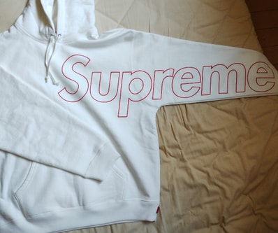 Supreme Reflective Hooded Sweatshirt "White"