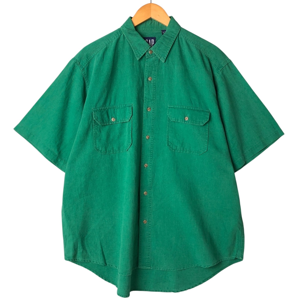 古着 90年代 ギャップ GAP オールドギャップ 半袖 コットン×リネンシャツ メンズL相当 ヴィンテージ/eaa580438