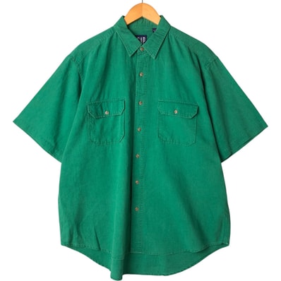 古着 90年代 ギャップ GAP オールドギャップ 半袖 コットン×リネンシャツ メンズL相当 ヴィンテージ/eaa580438