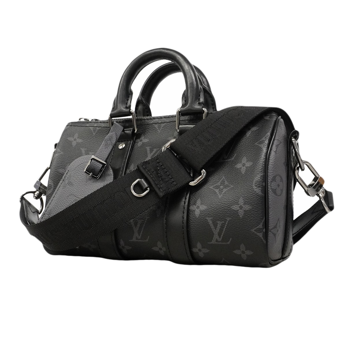 【6gc3188】ルイヴィトン ハンドバッグ モノグラム・エクリプス キーポルバンドリエール 25 M46271 ブラック【中古】メンズ