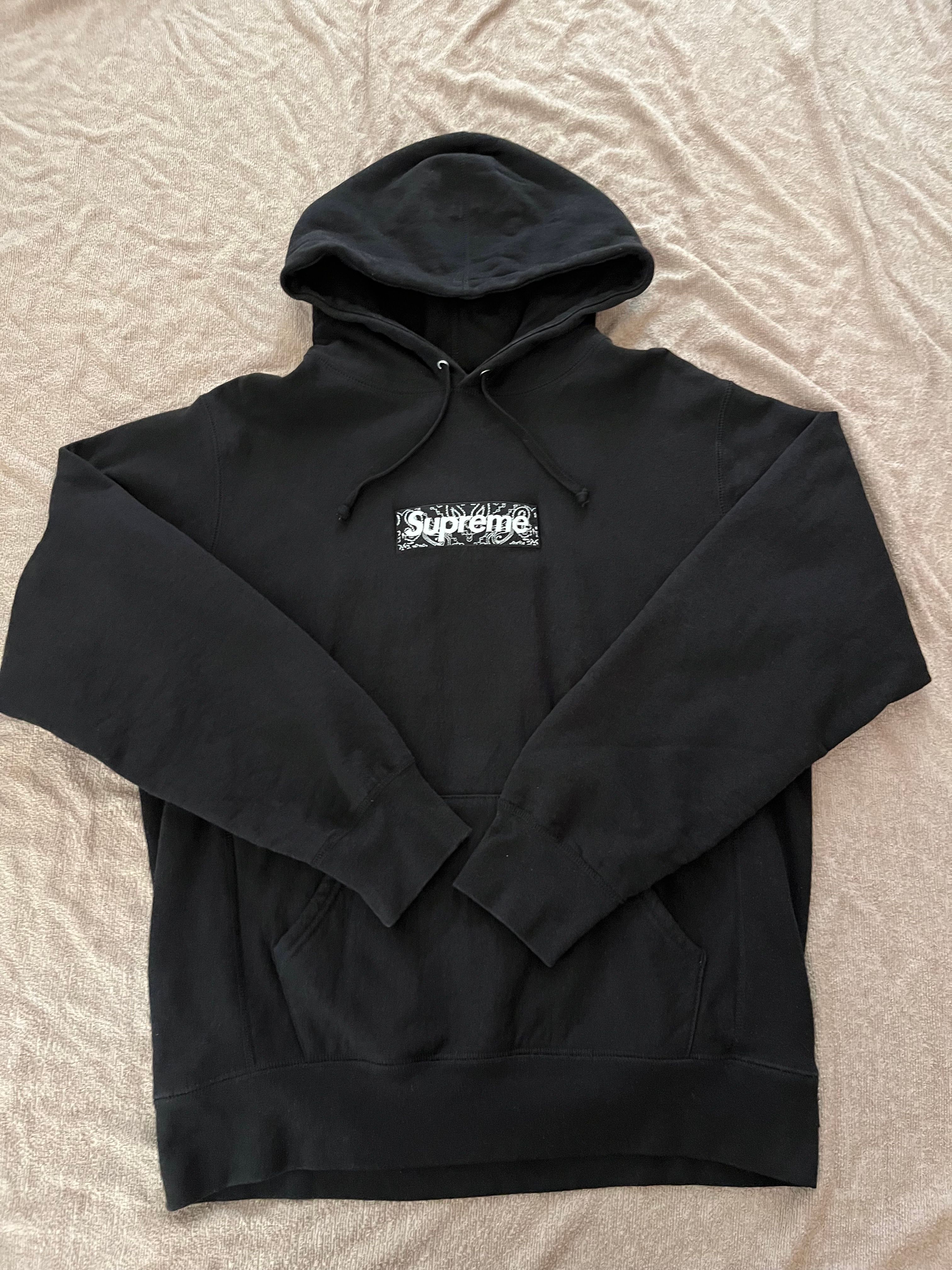 Supreme Bandana Box Logo Hooded Sweatshirt "Black"