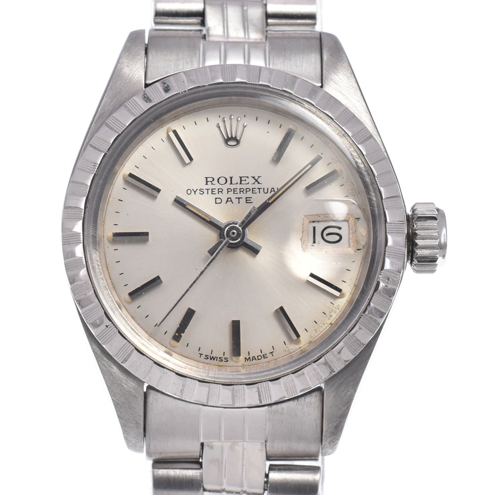 ロレックス ROLEX 6924 ヴィンテージ オイスターパーペチュアル デイト Cal.2030 シルバー 自動巻き レディース 良品 腕時計 R#149143