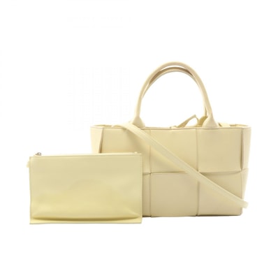 ボッテガヴェネタ BOTTEGA VENETA ミニアルコ 2WAY トートバッグ バッグ レザー レディース イエロー系 【中古】