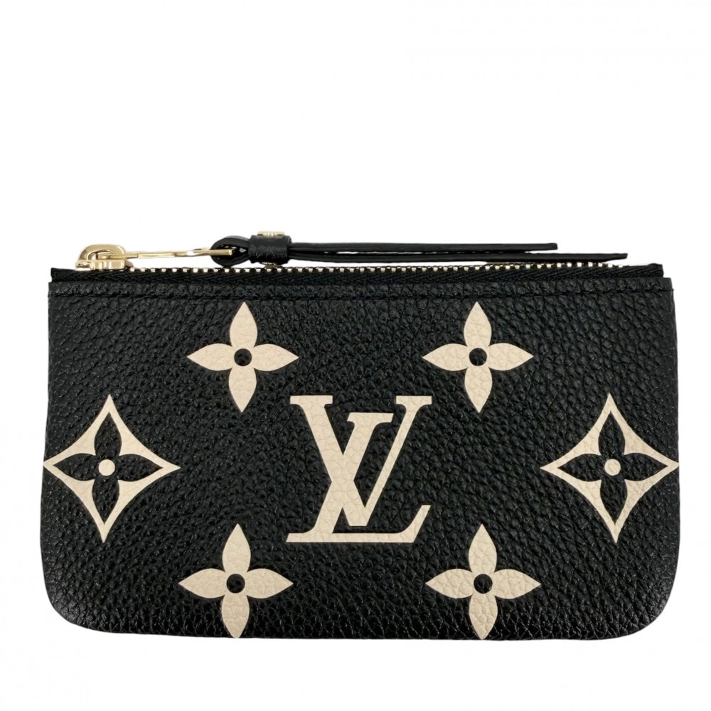 LOUIS VUITTON ルイヴィトン キーケース モノグラムアンプラント ポシェットクレ コインケース キーリング 小銭入れ 小物 M80885    ブラック 黒 ゴールド金具 レディース 美品【中古品】