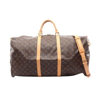 ルイ・ヴィトン LOUIS VUITTON キーポル バンドリエール60 2WAY ボストンバッグ バッグ PVCコーティングキャンバス レザー モノグラム メンズ レディース ブラウン系 M41412 【中古】