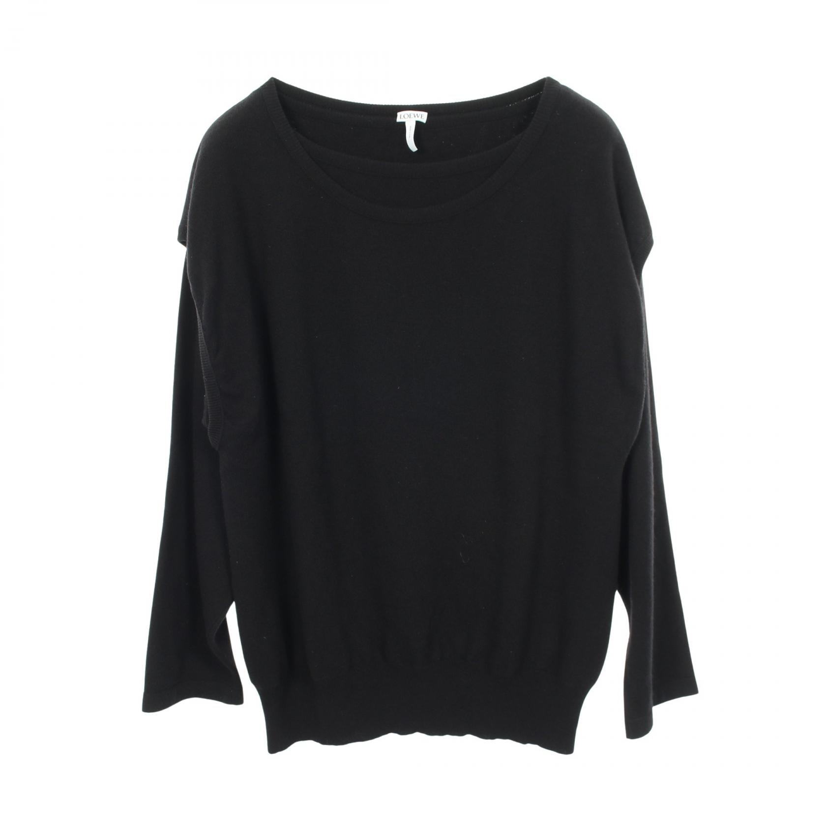 ロエベ LOEWE レイヤード ニット 衣料品 トップス カシミヤ レディース ブラック系 【中古】