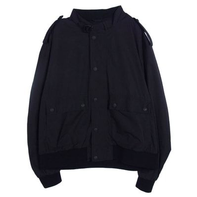 Barbour バブアー ジャケット FLYER フライヤー ノンワックス フィールド ジャケット ブラック系 XXL【中古】