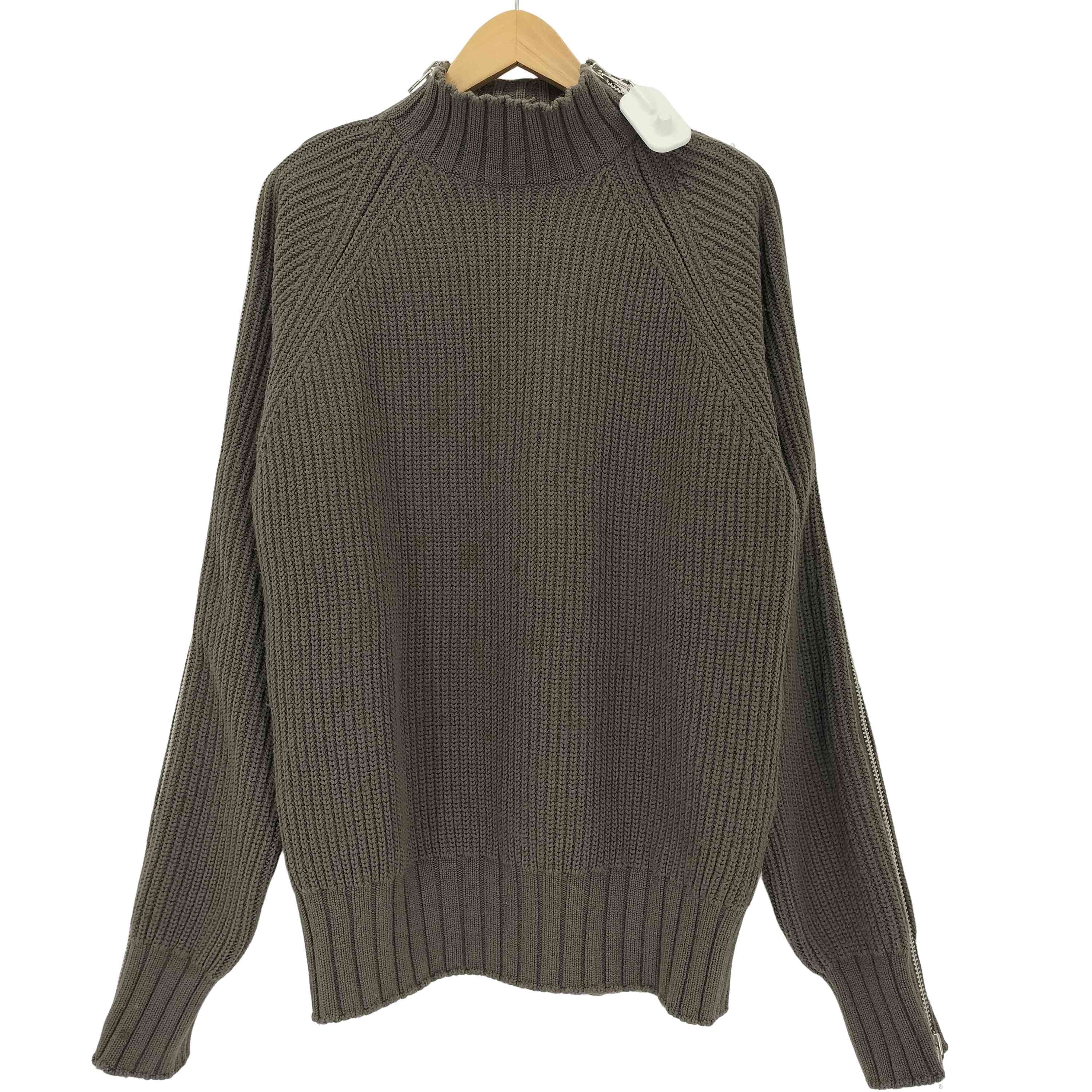 21SS ZIPPED KNIT SWEATER【1143579408842】