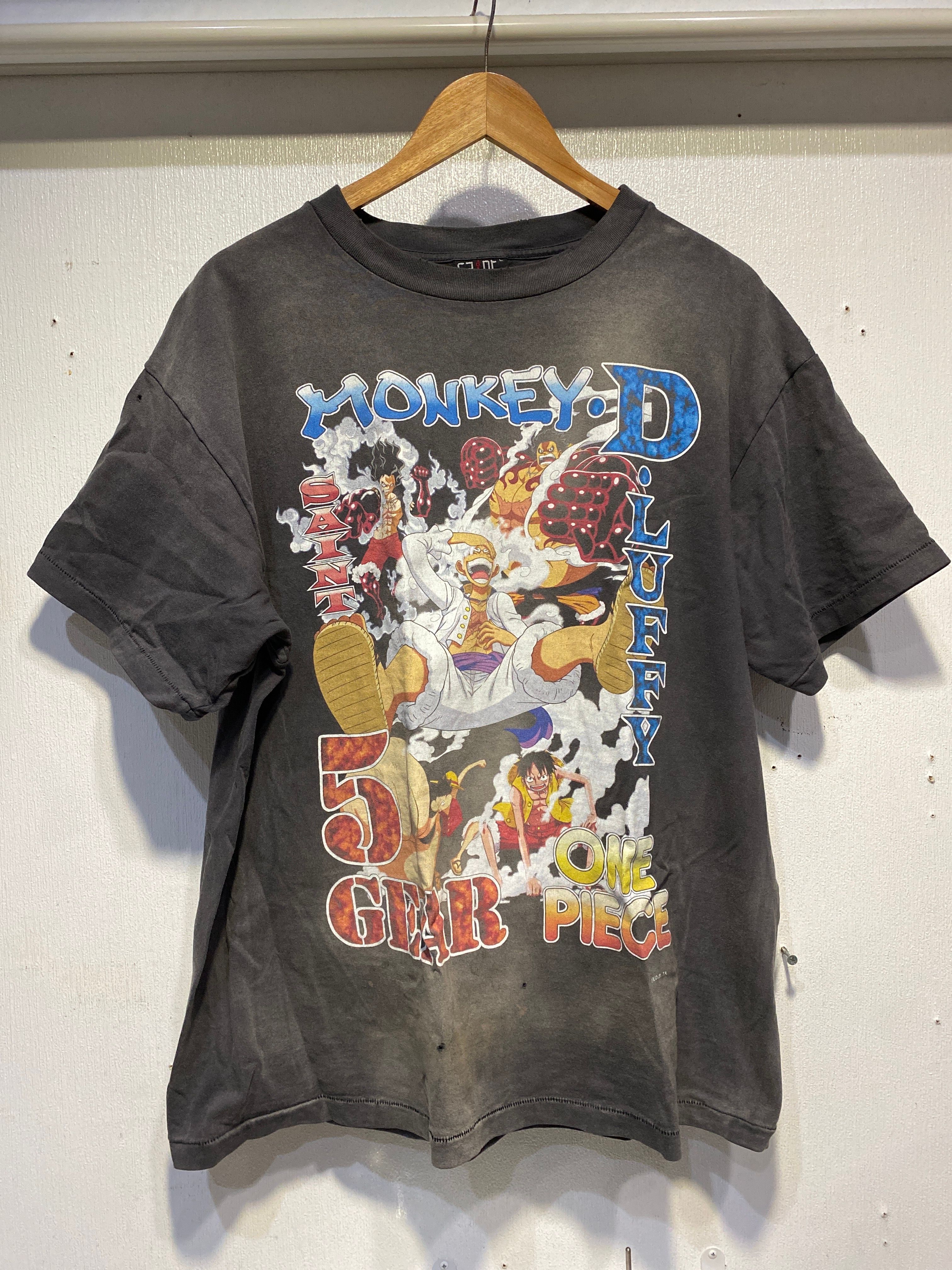 SAINT Mxxxxxx x ONE PIECE OP_SS T-Shirt/Luffy "Black"
