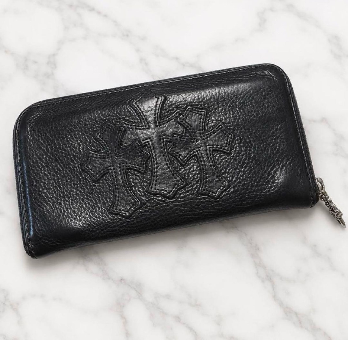 【新品未使用級 美品】クロムハーツ CHROME HEARTS セメタリークロスウォレット 財布 