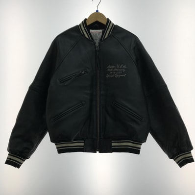 AVIREX アビレックス ジャケット レザージャケット SIZE L 50thVARSITY JACKET 783-5950019 ブラック