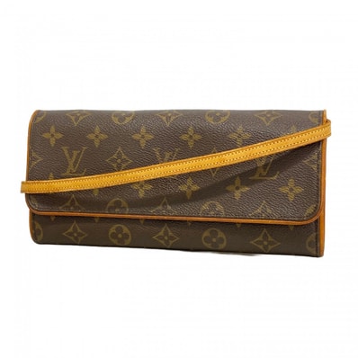 【6dc2653】ルイヴィトン ショルダーバッグ モノグラム ポシェットツインGM M51852 ブラウン【中古】レディース