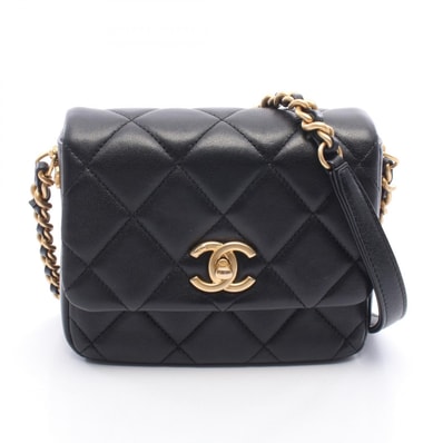 シャネル CHANEL マトラッセ ショルダーバッグ バッグ ラムスキン(羊革) レディース ブラック系 AS2733 【中古】